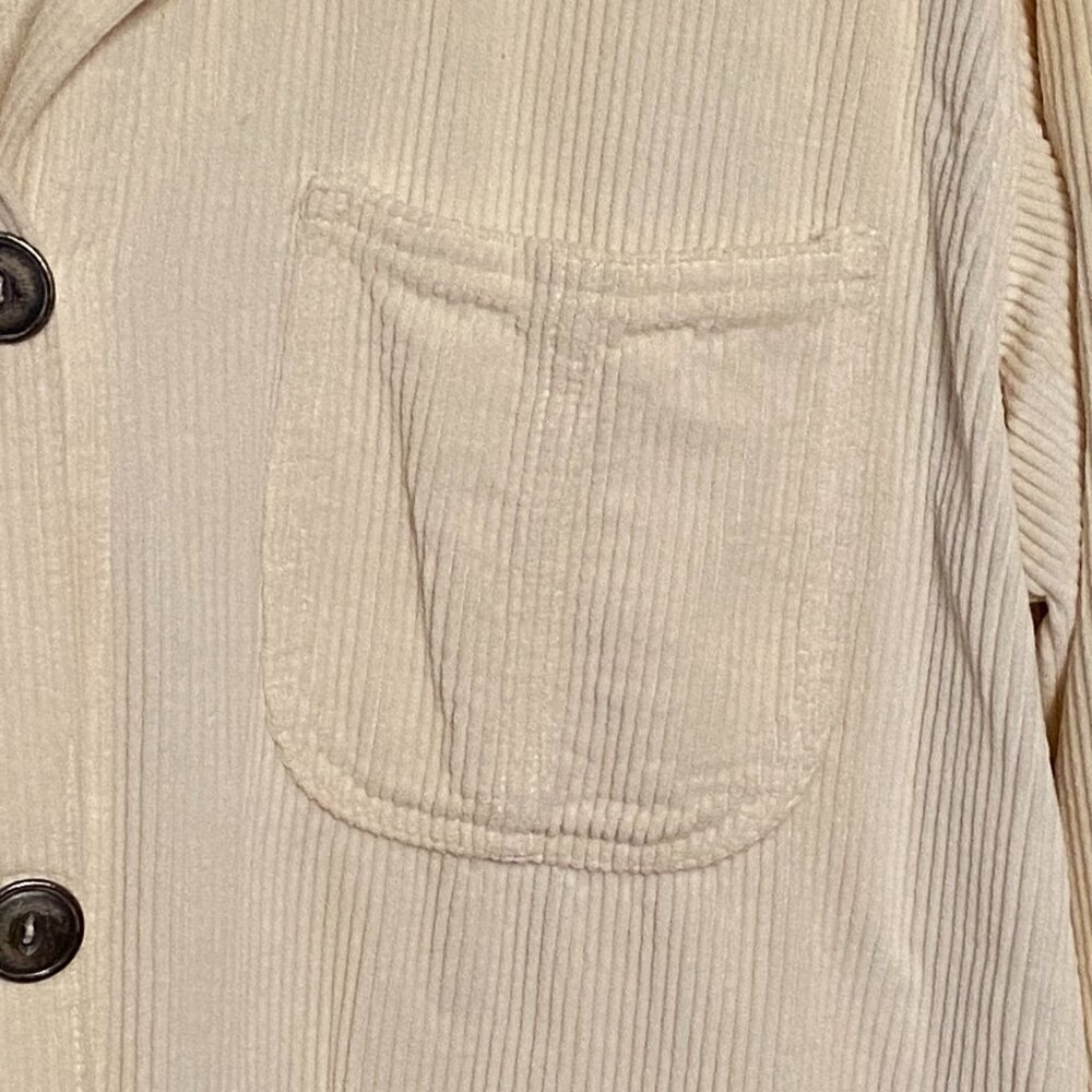 Vintage Nadia Women's Corduroy Beige Button Up Barn Chore Jacket Size Approx M/L - Picture 10 of 12